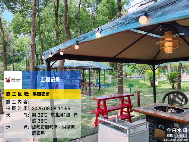 洪湖家庭農(nóng)場戶外舞臺：舞臺燈光加持，都市邊緣休閑新地標(biāo)