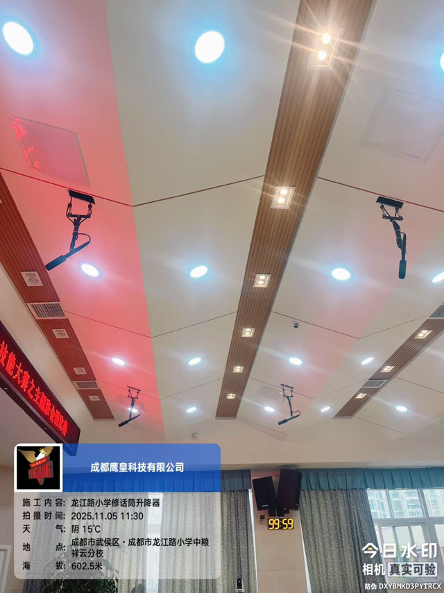龍江路小學(xué)多功能廳話筒升降器檢修維保